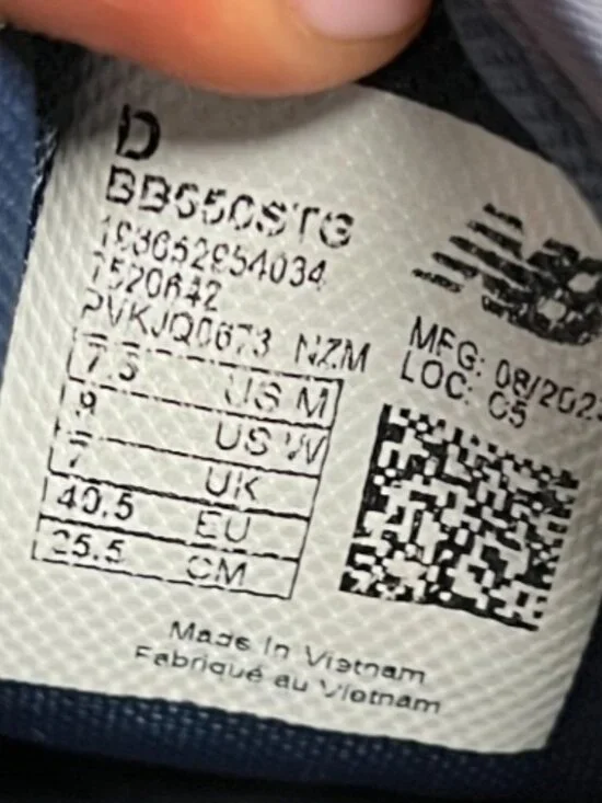 New Balance 550 Womens Size 9 White Blue Athletic Running Leather Shoes Sneakers - Picture 9 of 10